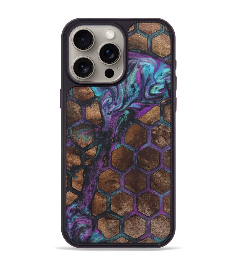 iPhone 15 Pro Max Wood+Resin Phone Case - Elian (Pattern, 718926)