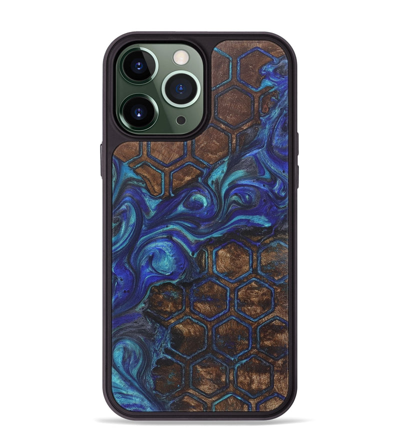 iPhone 13 Pro Max Wood+Resin Phone Case - Palmer (Pattern, 718929)