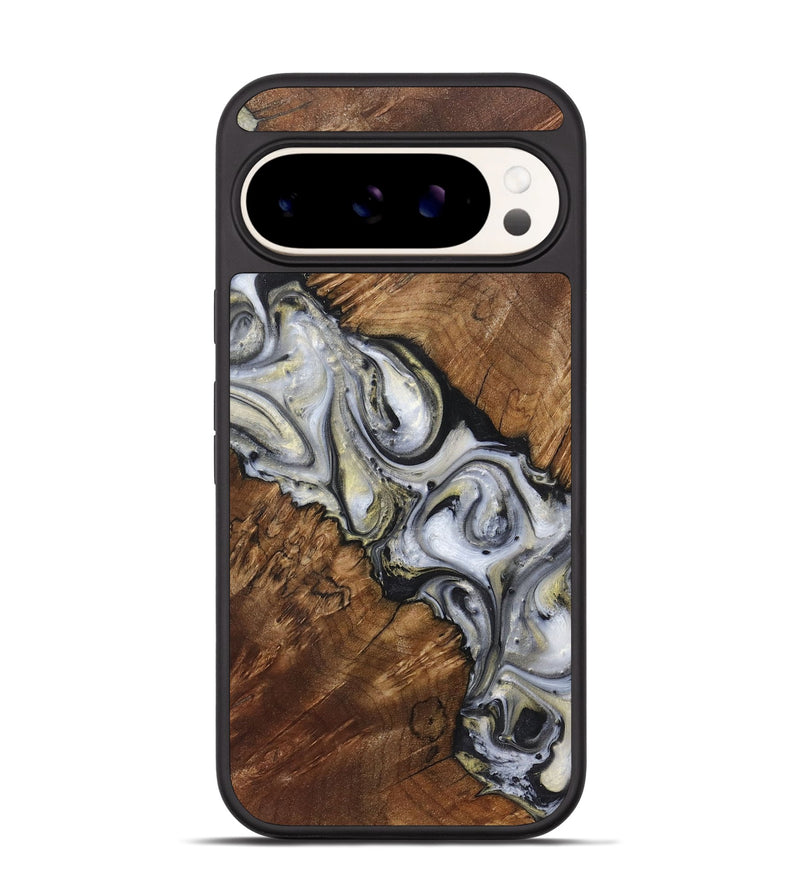 Pixel 9 Pro Wood+Resin Phone Case - Reid (Black & White, 718936)