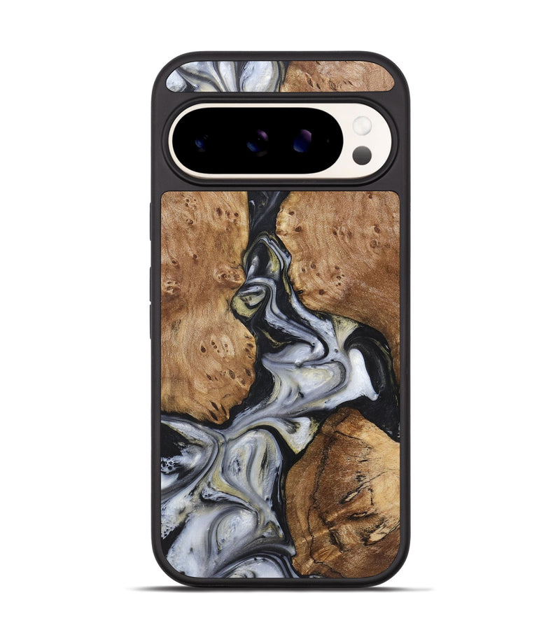 Pixel 9 Pro Wood+Resin Phone Case - Khalil (Black & White, 718937)