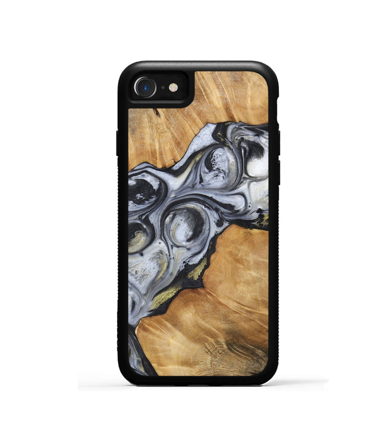 iPhone SE Wood+Resin Phone Case - Roosevelt (Black & White, 718940)