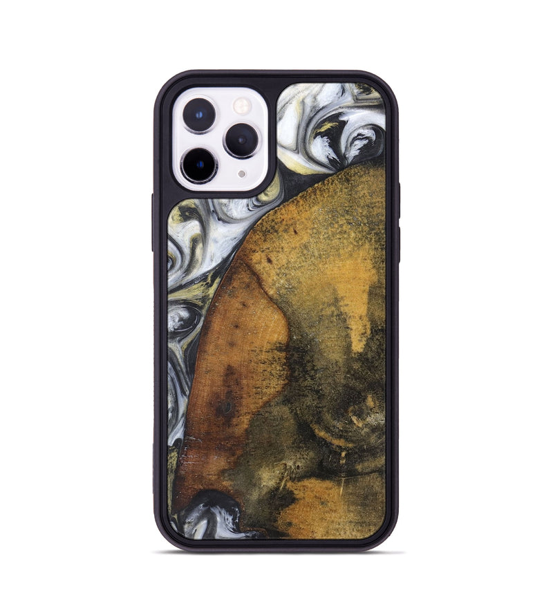 iPhone 11 Pro Wood+Resin Phone Case - Tyra (Black & White, 718947)