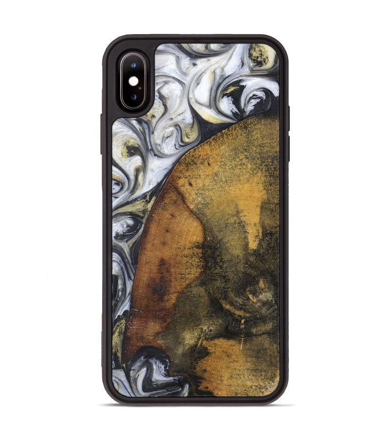 iPhone Xs Max Wood+Resin Phone Case - Tyra (Black & White, 718947)