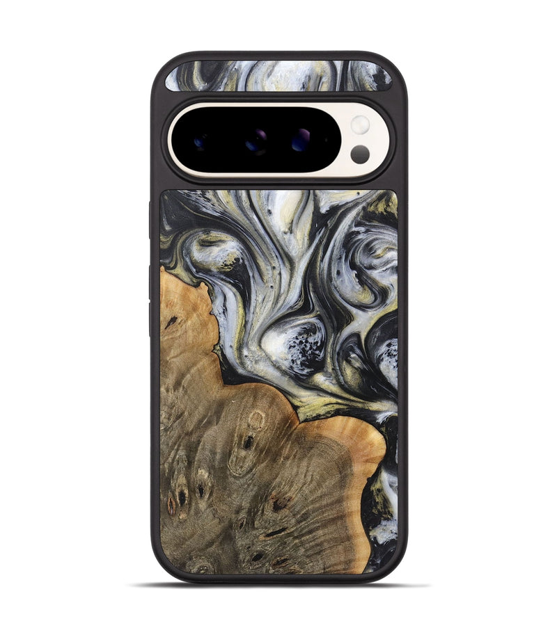 Pixel 9 Pro Wood+Resin Phone Case - Eli (Black & White, 718951)