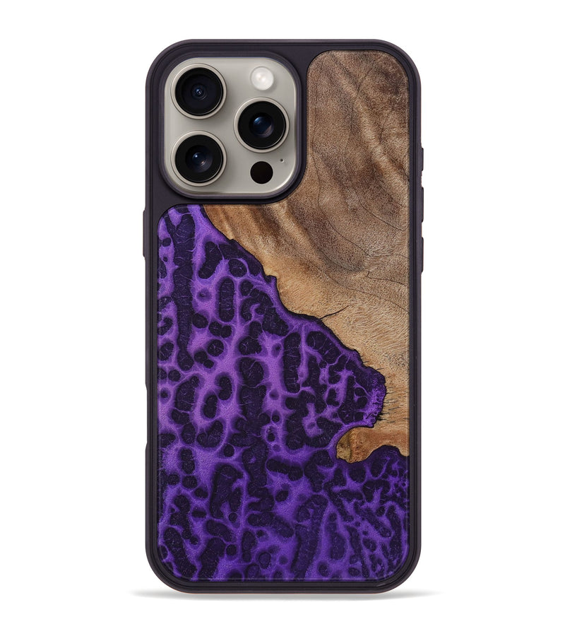 iPhone 16 Pro Max Wood+Resin Phone Case - Kingston (Static, 718974)