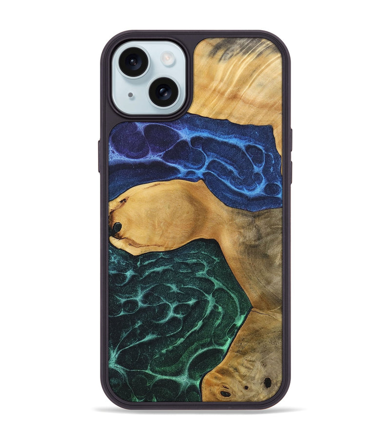 iPhone 15 Plus Wood+Resin Phone Case - Lara (Static, 719012)