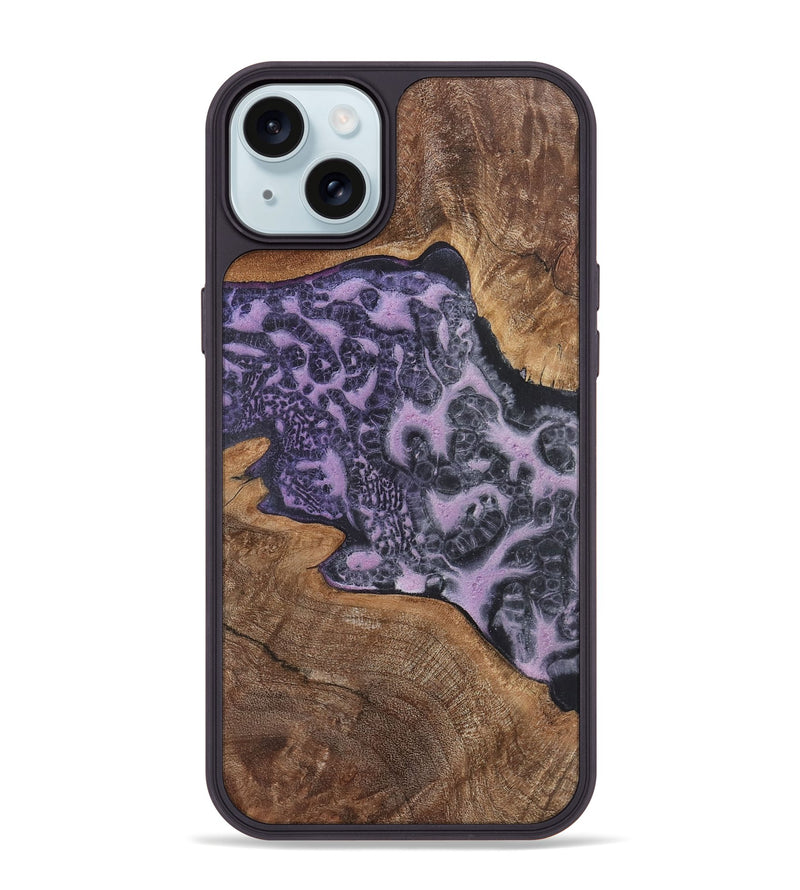 iPhone 15 Plus Wood+Resin Phone Case - Olive (Static, 719017)