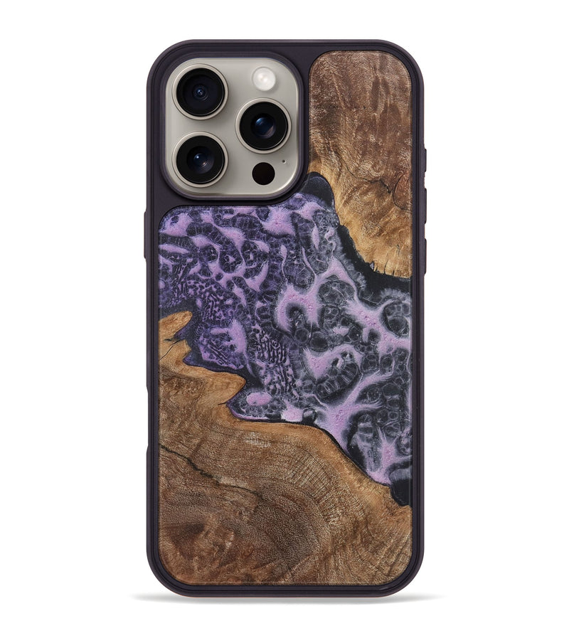 iPhone 16 Pro Max Wood+Resin Phone Case - Olive (Static, 719017)