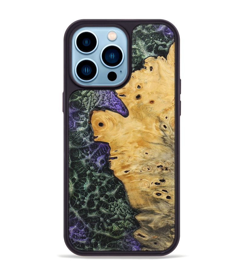 iPhone 14 Pro Max Wood+Resin Phone Case - Roxanne (Static, 719028)