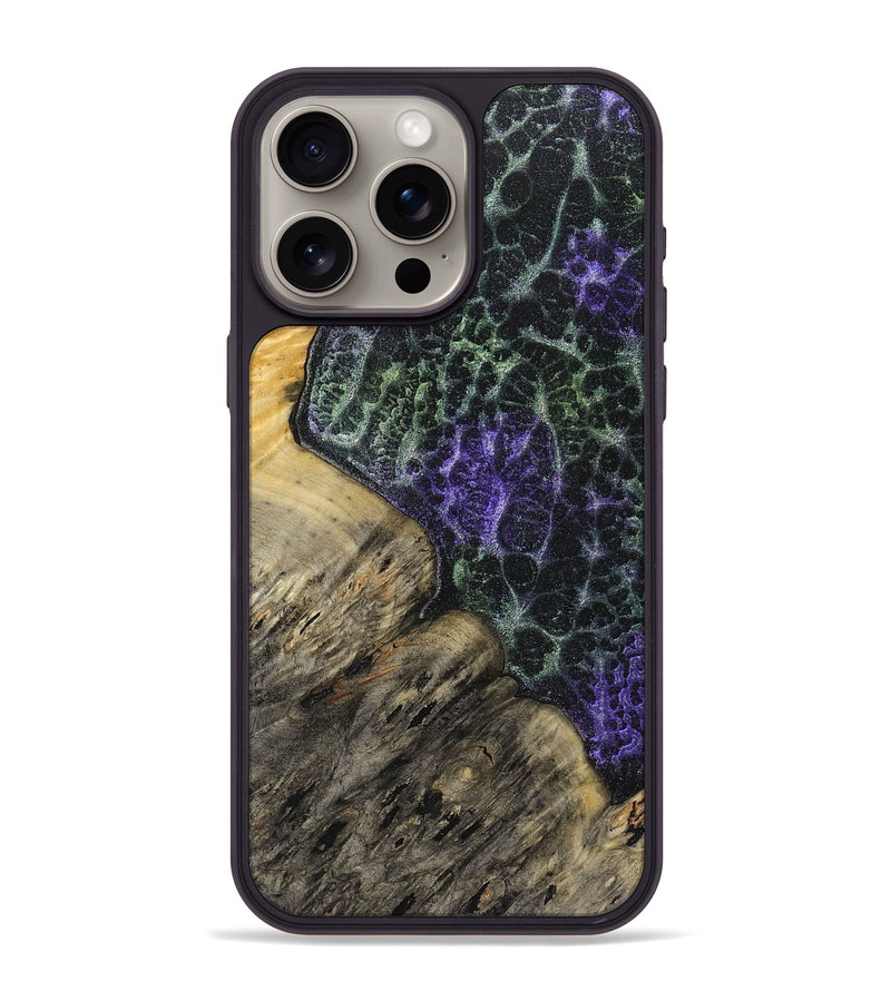 iPhone 15 Pro Max Wood+Resin Phone Case - Barbara (Static, 719035)