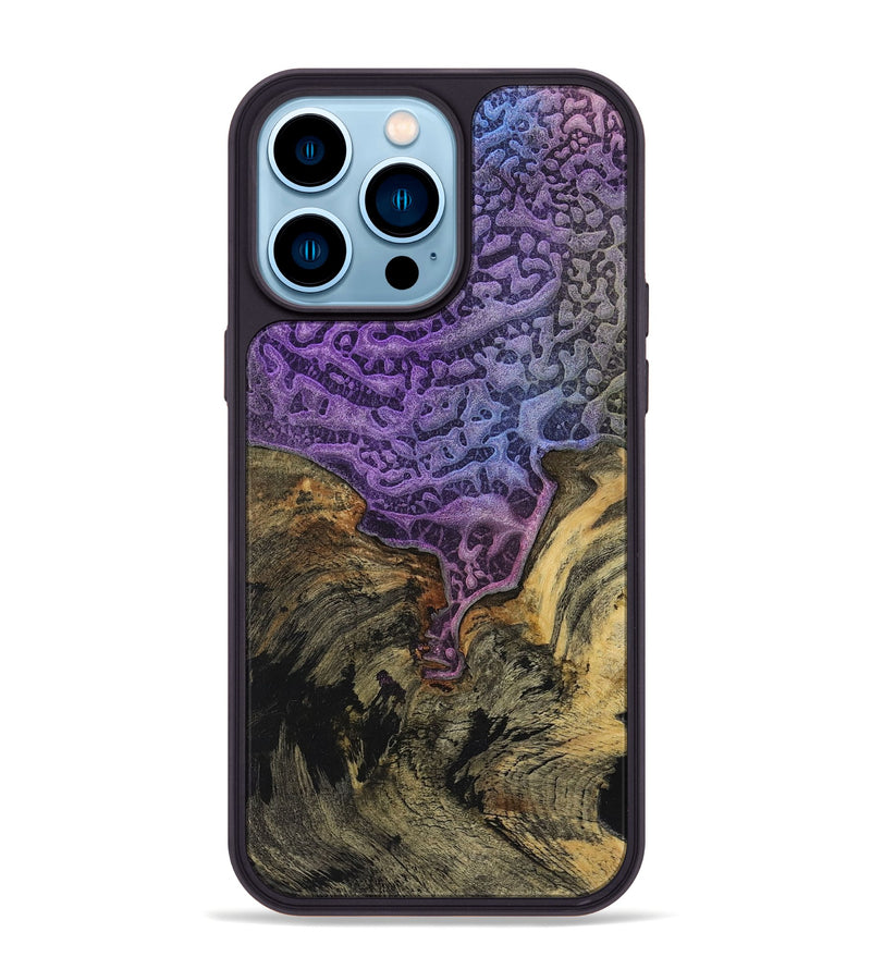 iPhone 14 Pro Max Wood+Resin Phone Case - Bryan (Static, 719036)