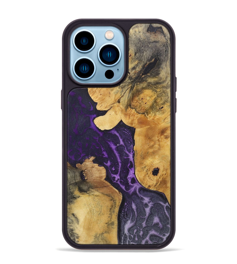 iPhone 14 Pro Max Wood+Resin Phone Case - Ty (Static, 719051)