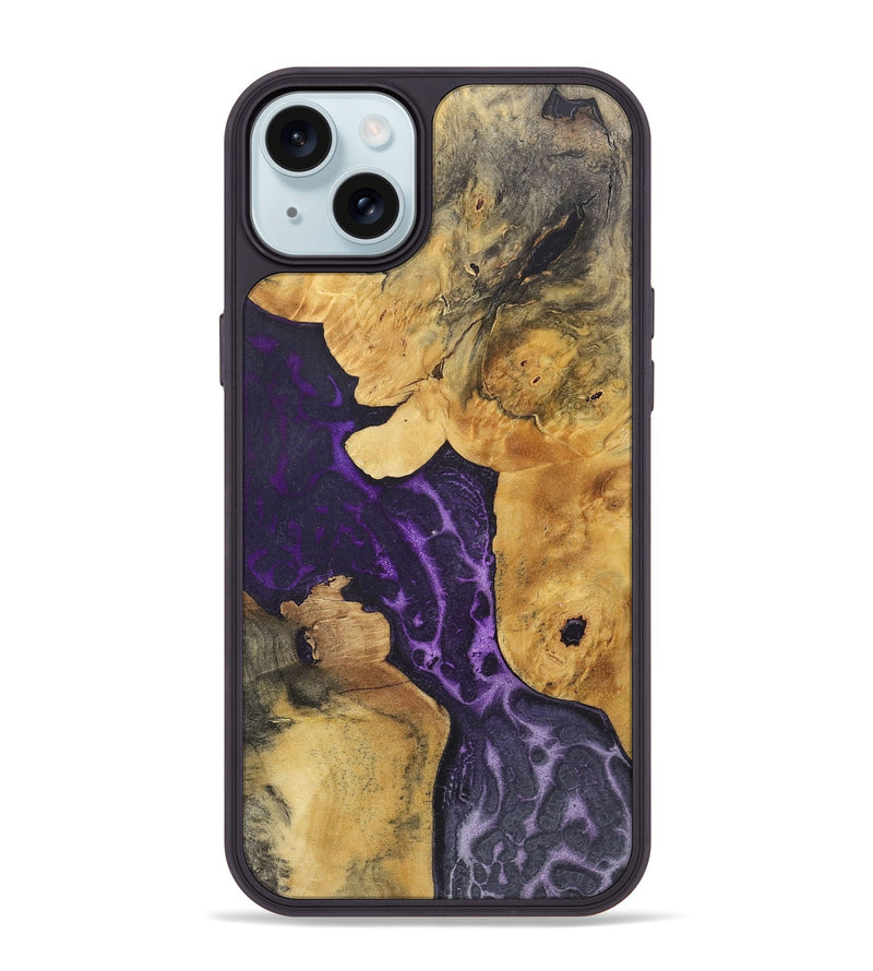 iPhone 15 Plus Wood+Resin Phone Case - Ty (Static, 719051)