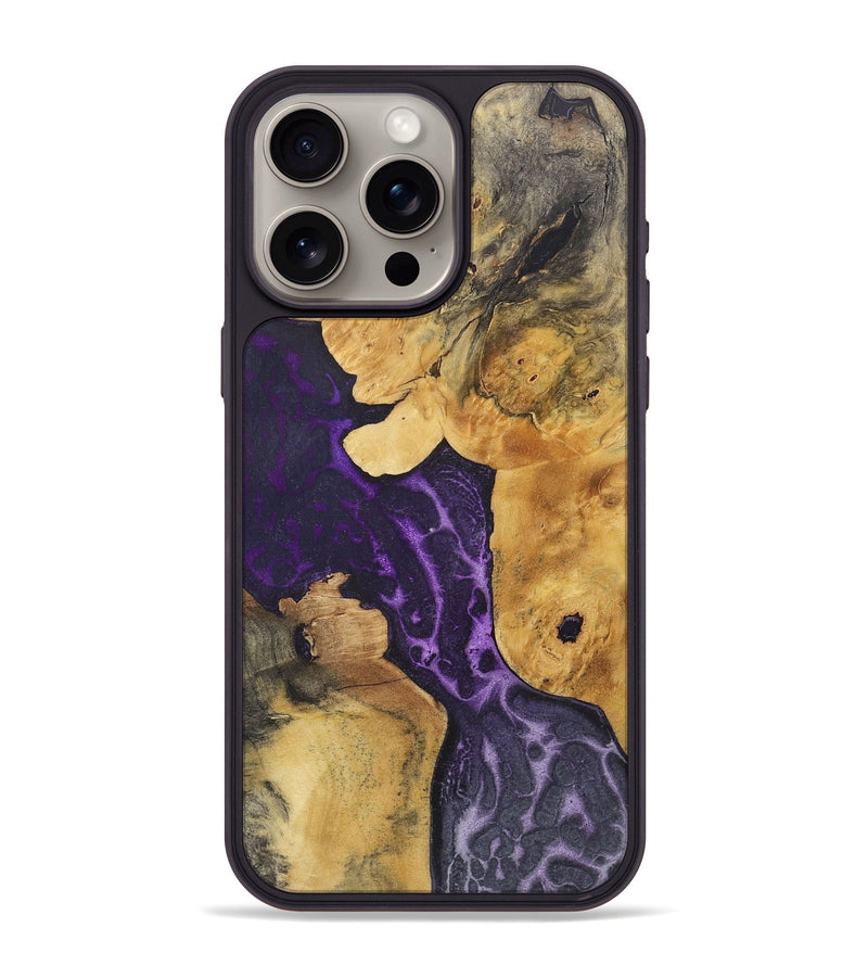 iPhone 15 Pro Max Wood+Resin Phone Case - Ty (Static, 719051)