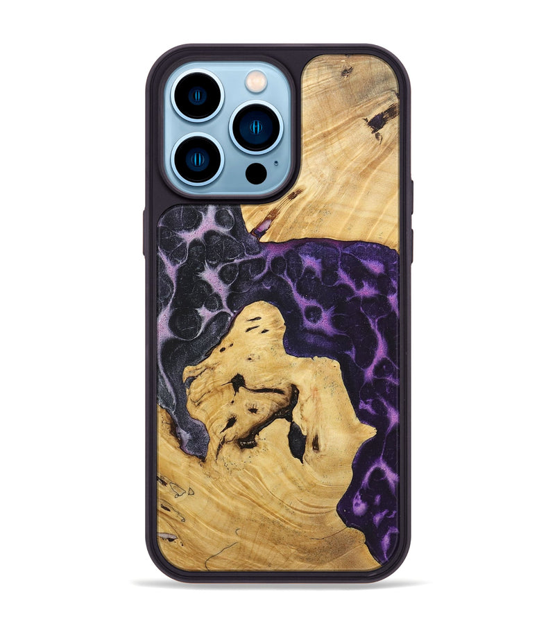 iPhone 14 Pro Max Wood+Resin Phone Case - Julianna (Static, 719053)