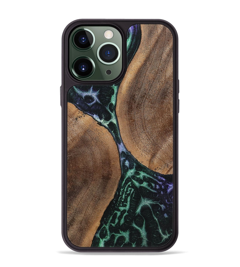 iPhone 13 Pro Max Wood+Resin Phone Case - Bessie (Static, 719056)