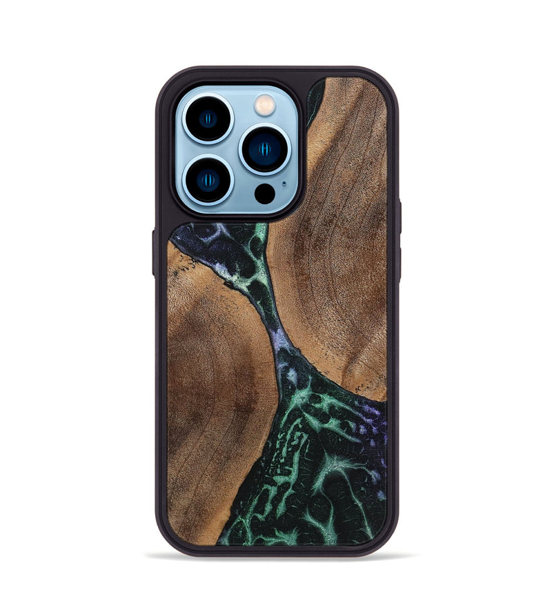 iPhone 14 Pro Wood+Resin Phone Case - Bessie (Static, 719056)