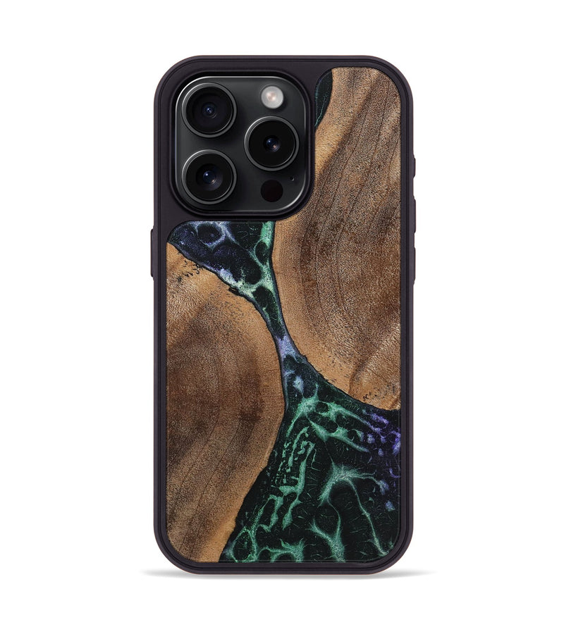 iPhone 15 Pro Wood+Resin Phone Case - Bessie (Static, 719056)