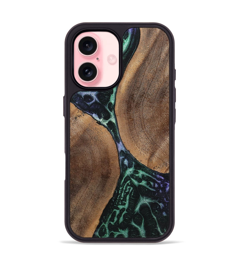 iPhone 16 Wood+Resin Phone Case - Bessie (Static, 719056)