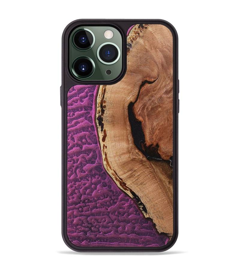 iPhone 13 Pro Max Wood+Resin Phone Case - Keisha (Static, 719058)