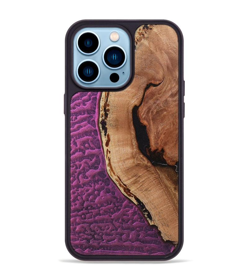 iPhone 14 Pro Max Wood+Resin Phone Case - Keisha (Static, 719058)