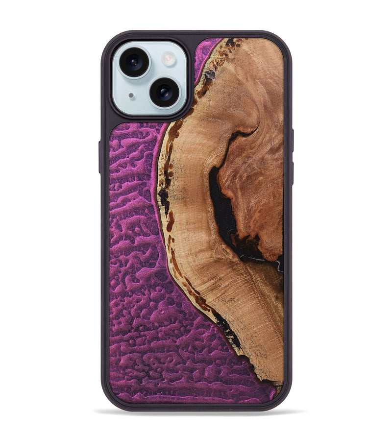 iPhone 15 Plus Wood+Resin Phone Case - Keisha (Static, 719058)