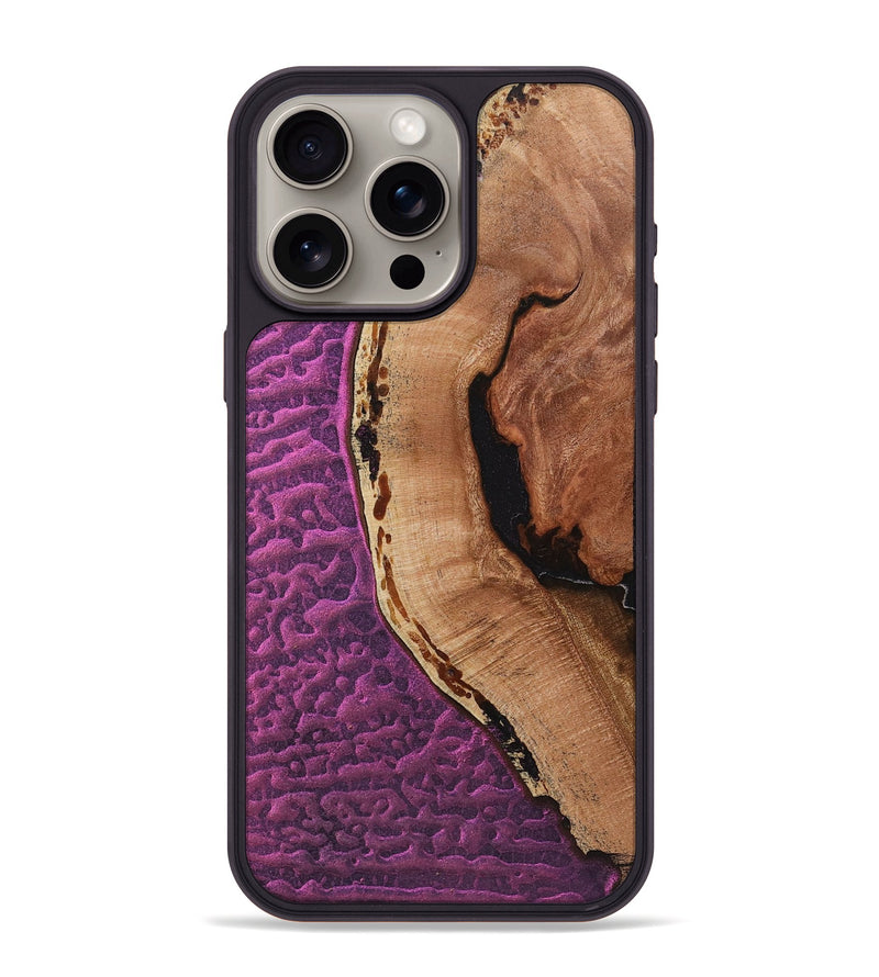 iPhone 15 Pro Max Wood+Resin Phone Case - Keisha (Static, 719058)