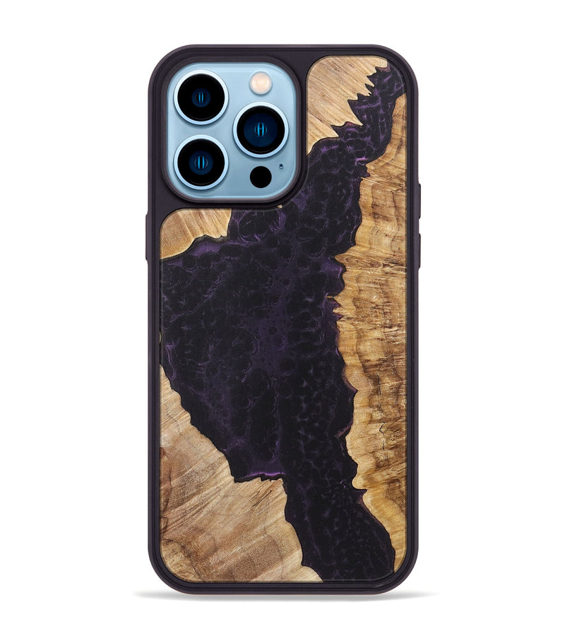 iPhone 14 Pro Max Wood+Resin Phone Case - Terrance (Static, 719067)