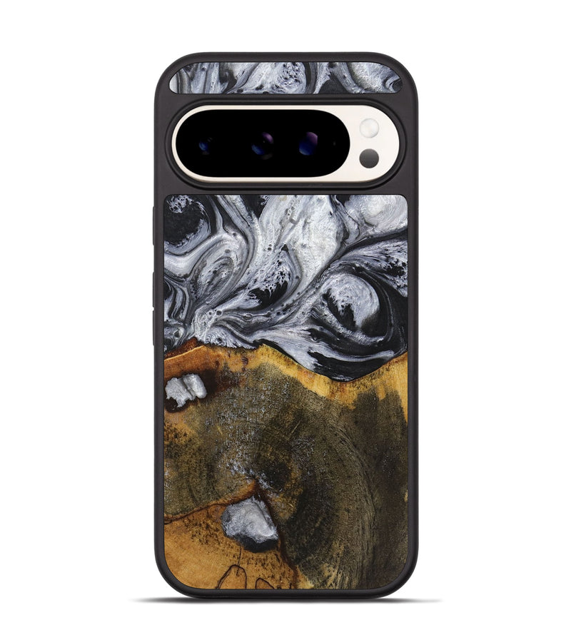 Pixel 9 Pro Wood+Resin Phone Case - Therese (Black & White, 719082)