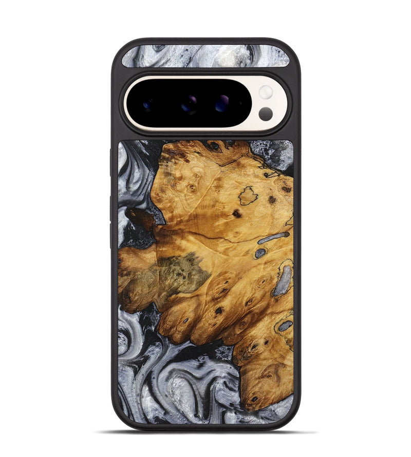 Pixel 9 Pro Wood+Resin Phone Case - Tim (Black & White, 719084)