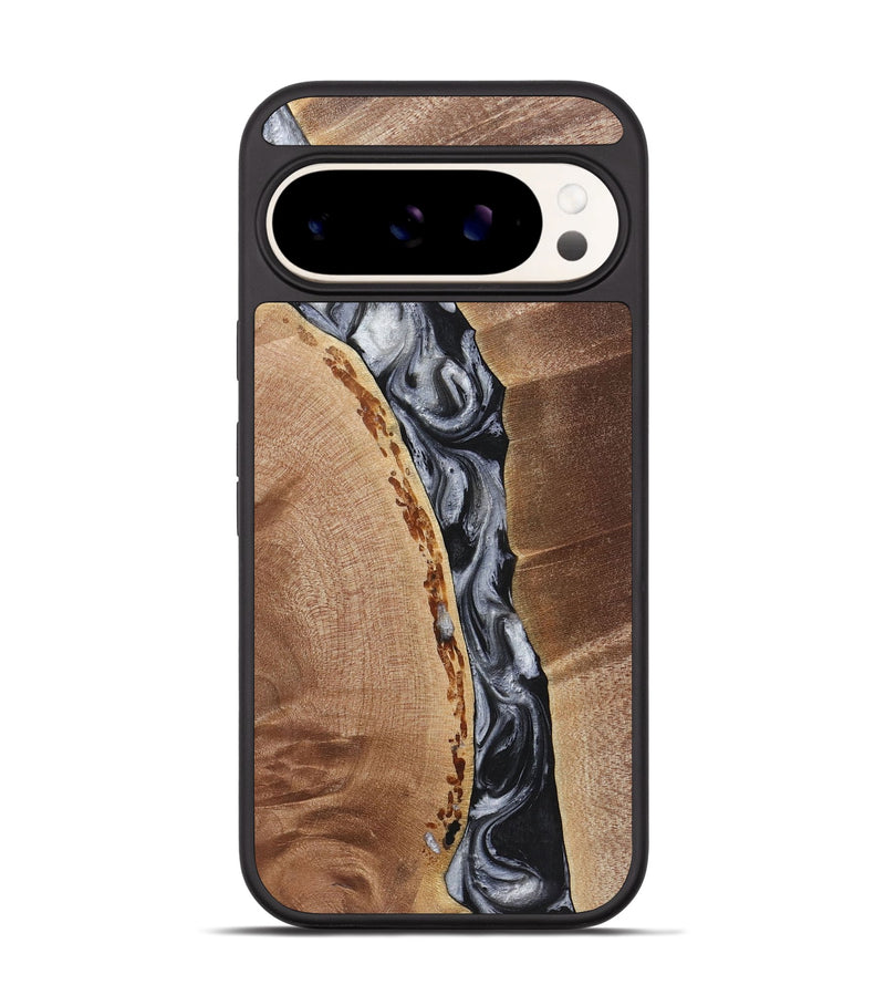 Pixel 9 Pro Wood+Resin Phone Case - Elisabeth (Black & White, 719085)