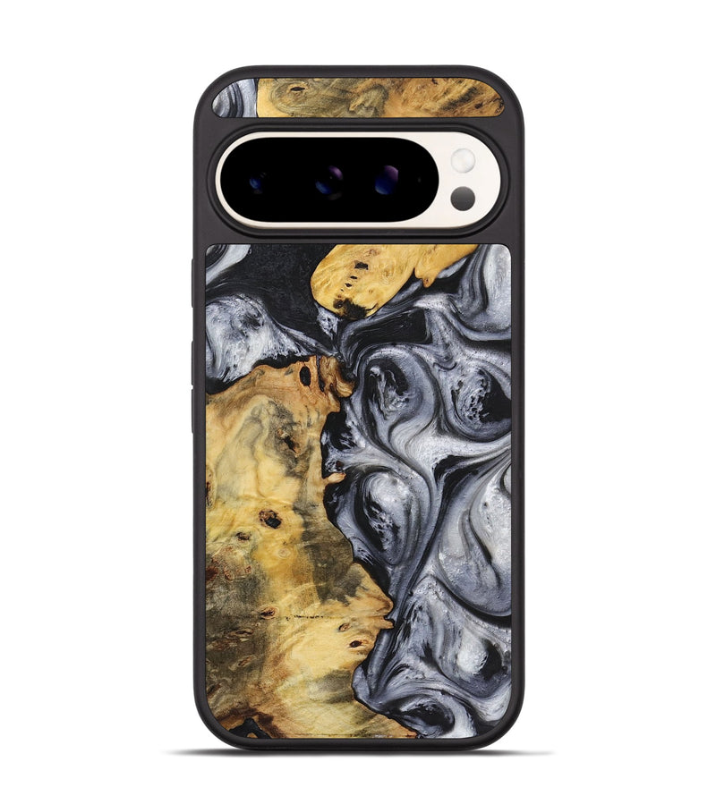 Pixel 9 Pro Wood+Resin Phone Case - Nehemiah (Black & White, 719086)