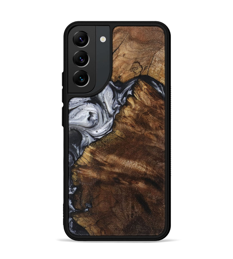 Galaxy S22 Plus Wood+Resin Phone Case - Londyn (Black & White, 719088)