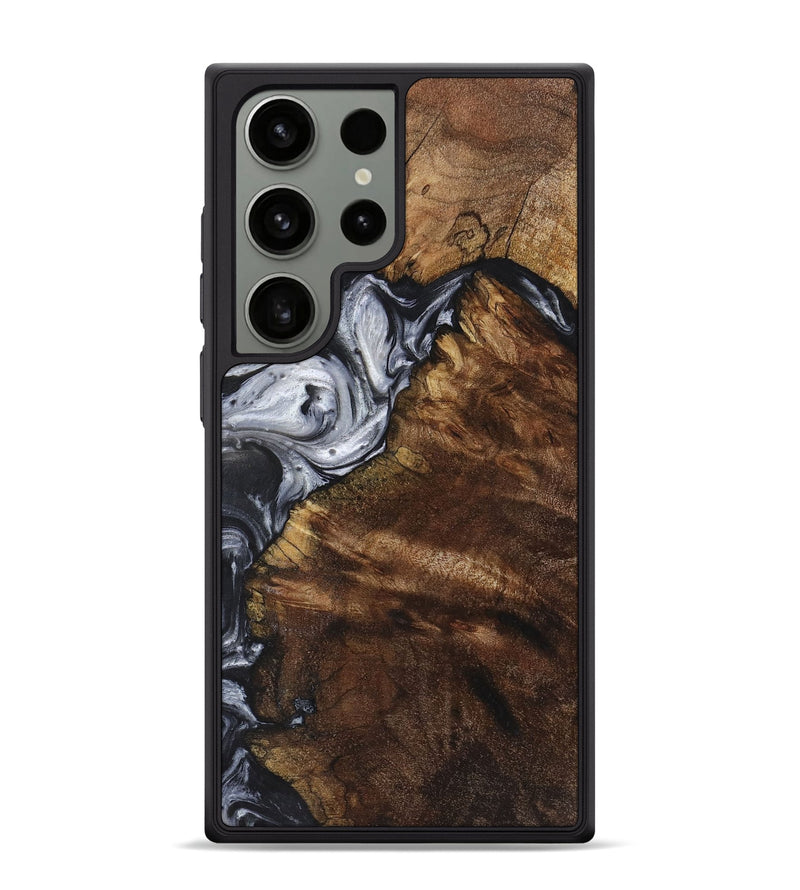 Galaxy S24 Ultra Wood+Resin Phone Case - Londyn (Black & White, 719088)