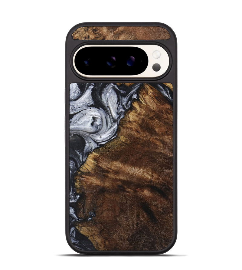 Pixel 9 Pro Wood+Resin Phone Case - Londyn (Black & White, 719088)