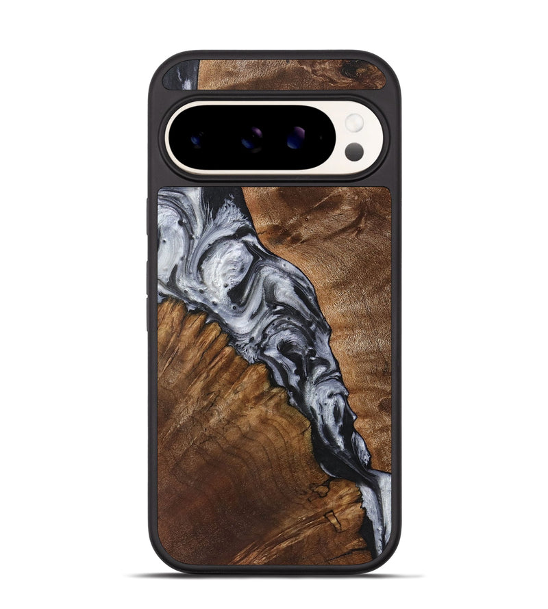 Pixel 9 Pro Wood+Resin Phone Case - Elsa (Black & White, 719089)