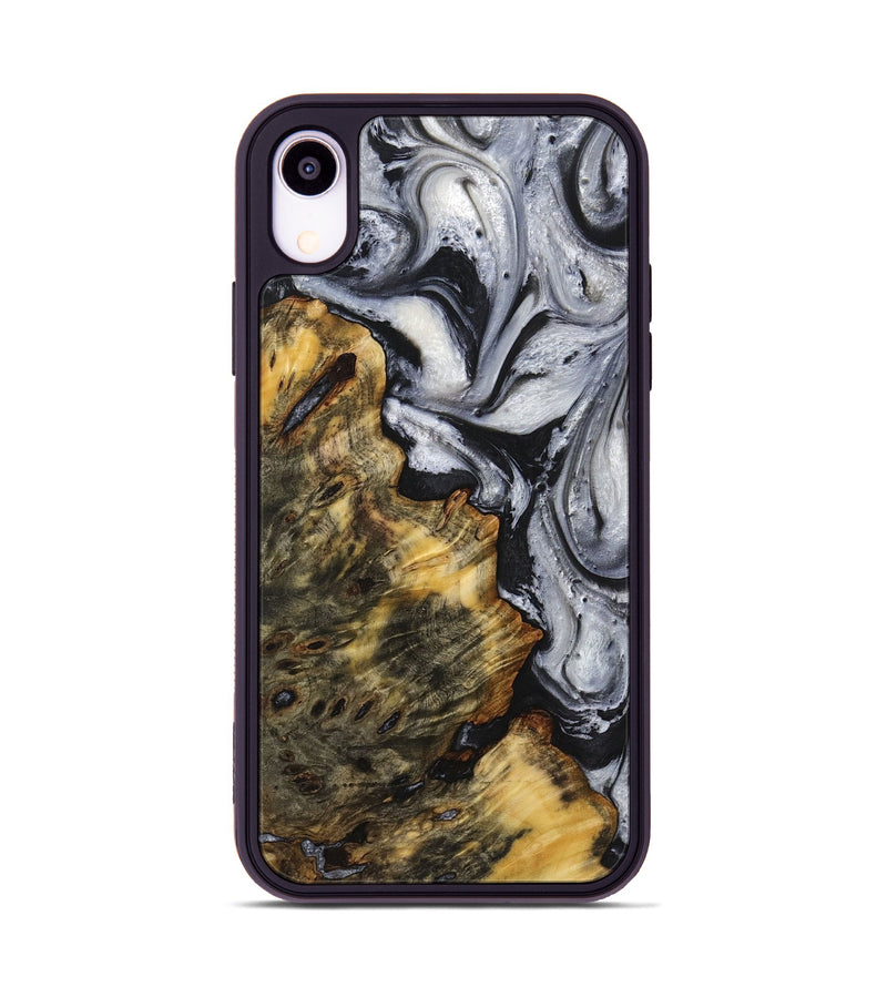 iPhone Xr Wood+Resin Phone Case - Ellie (Black & White, 719090)