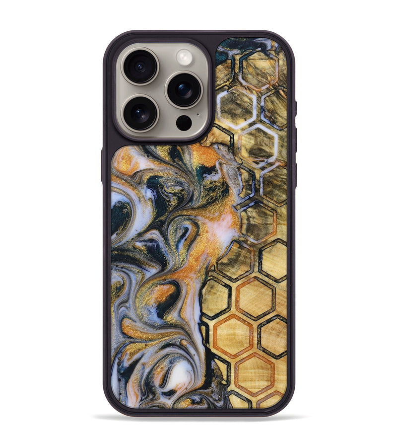 iPhone 15 Pro Max Wood+Resin Phone Case - Josue (Pattern, 719094)