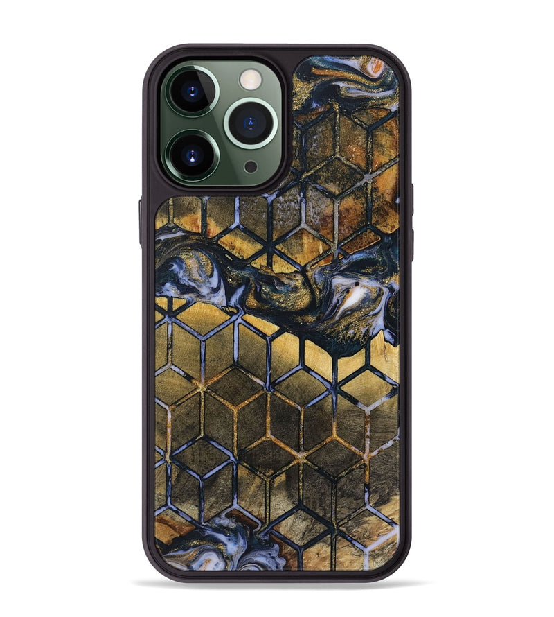 iPhone 13 Pro Max Wood+Resin Phone Case - Wren (Pattern, 719095)