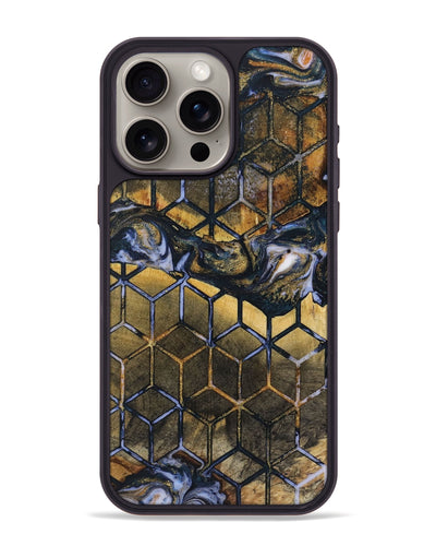 iPhone 15 Pro Max Wood+Resin Phone Case - Wren (Pattern, 719095)