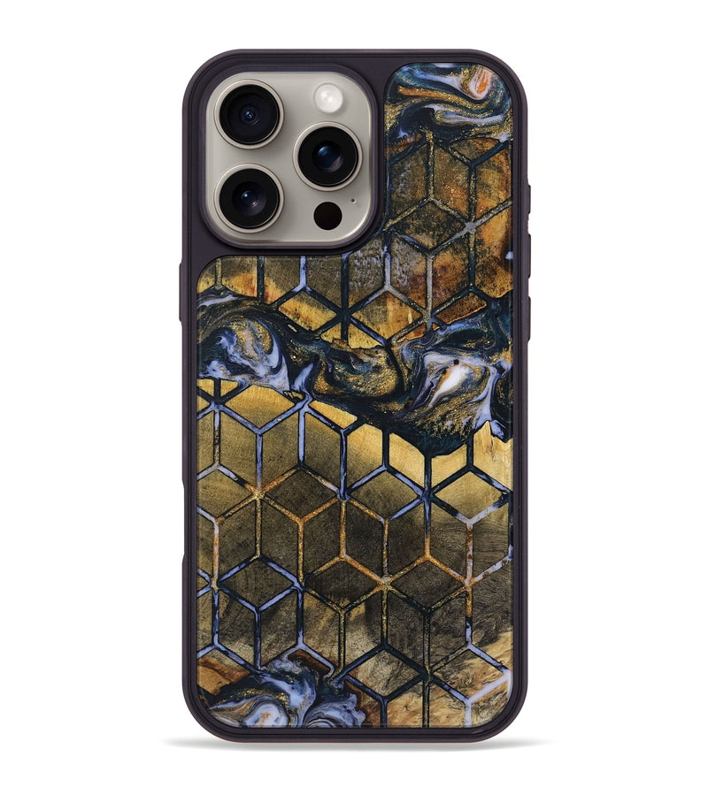 iPhone 16 Pro Max Wood+Resin Phone Case - Wren (Pattern, 719095)