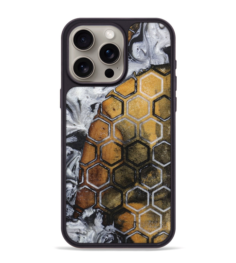 iPhone 15 Pro Max Wood+Resin Phone Case - Baylee (Pattern, 719101)