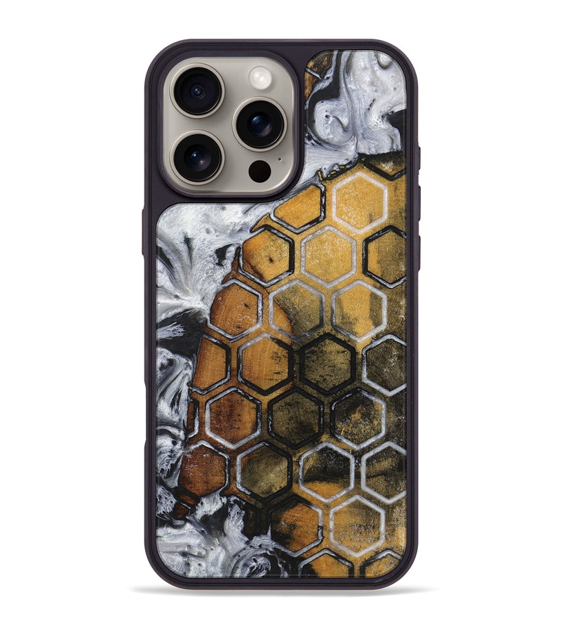 iPhone 16 Pro Max Wood+Resin Phone Case - Baylee (Pattern, 719101)