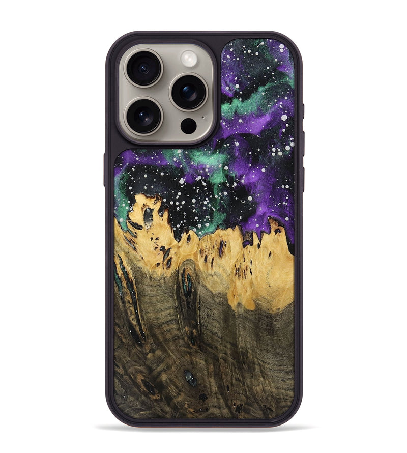 iPhone 15 Pro Max Wood+Resin Phone Case - Margaret (Cosmos, 719200)