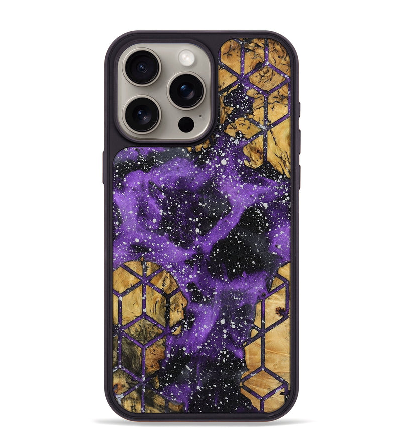 iPhone 15 Pro Max Wood+Resin Phone Case - Loretta (Cosmos, 719204)