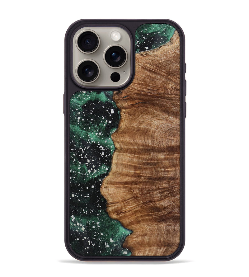 iPhone 15 Pro Max Wood+Resin Phone Case - Sebastian (Cosmos, 719208)