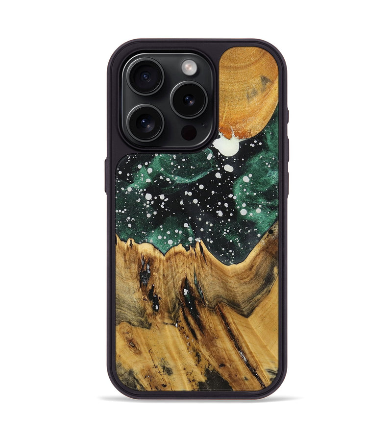 iPhone 15 Pro Wood+Resin Phone Case - Lia (Cosmos, 719210)