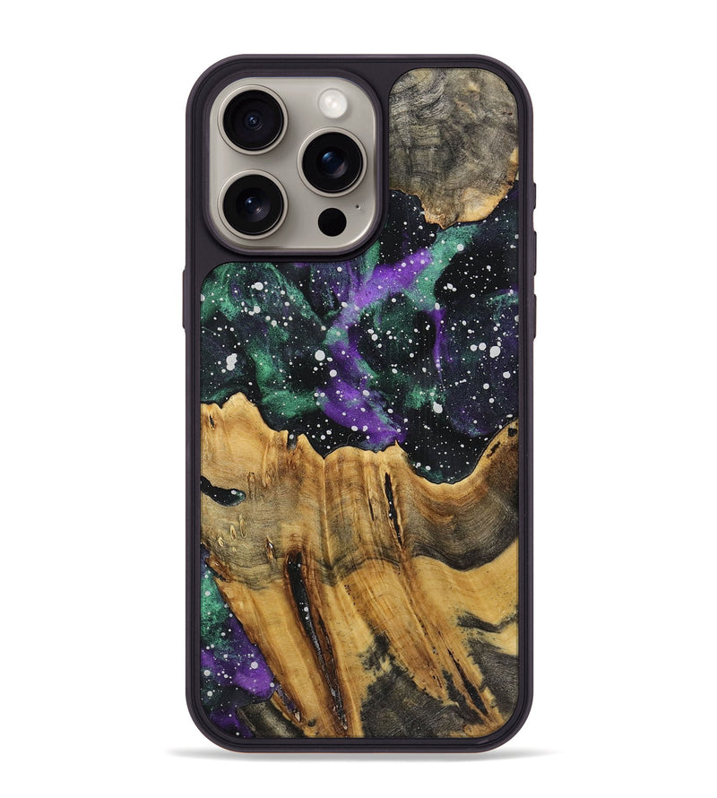 iPhone 15 Pro Max Wood+Resin Phone Case - Miles (Cosmos, 719236)