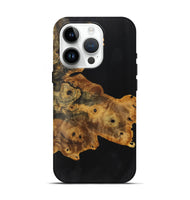 iPhone 15 Pro Wood+Resin Live Edge Phone Case - London (Pure Black, 719295)