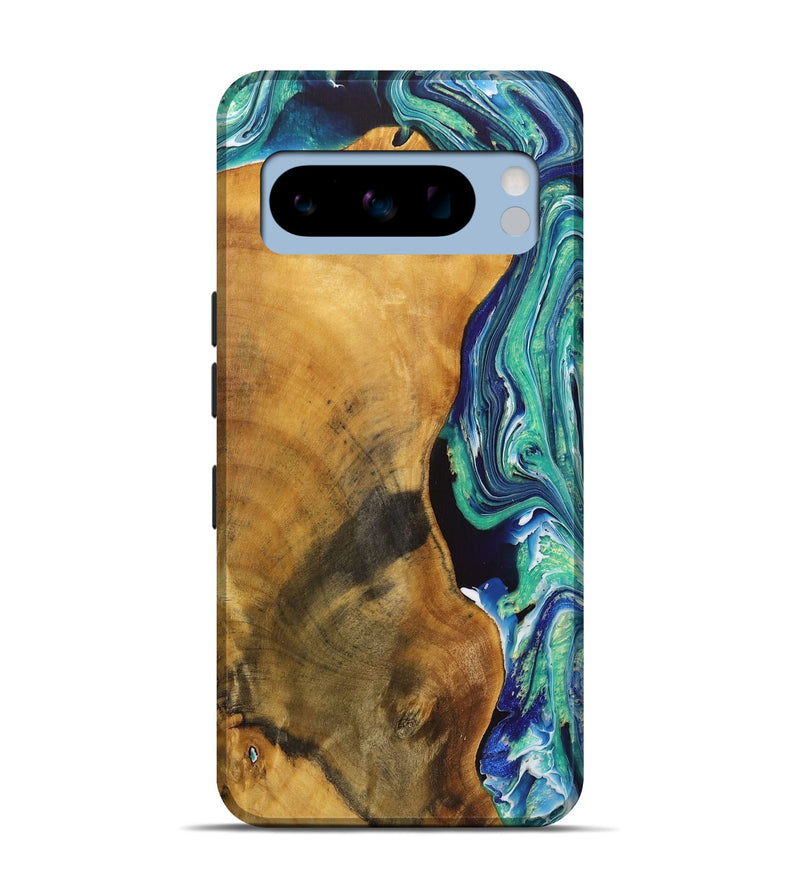 Pixel 8 Pro Wood+Resin Live Edge Phone Case - Kassidy (Green, 719302)